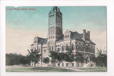 KS, Beloit - Court House - Robert H Mahaffa by A M Simon - CP0215