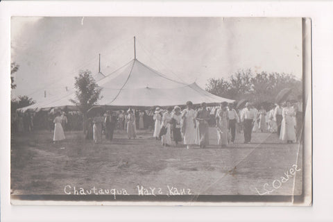 KS, HAYS - Chautauqua with tent - L C Oakes, RPPC - C17215