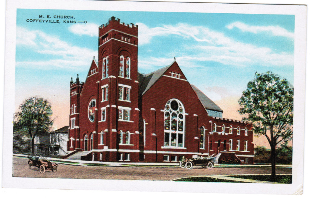 KS, Coffeyville - M E Church postcard - A12558