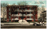 KS, Hutchinson - Stewart Hospital, nurses, old car - J03119