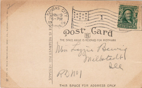 pm FLAG KILLER - KS, Kansas City - 1909 cancel - SL2417