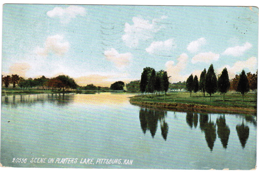 KS, Pittsburg - Playters Lake view - w00986