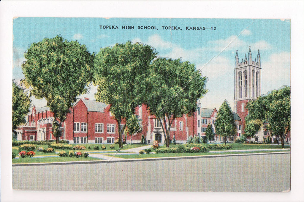 KS, Topeka - High School postcard - D04277