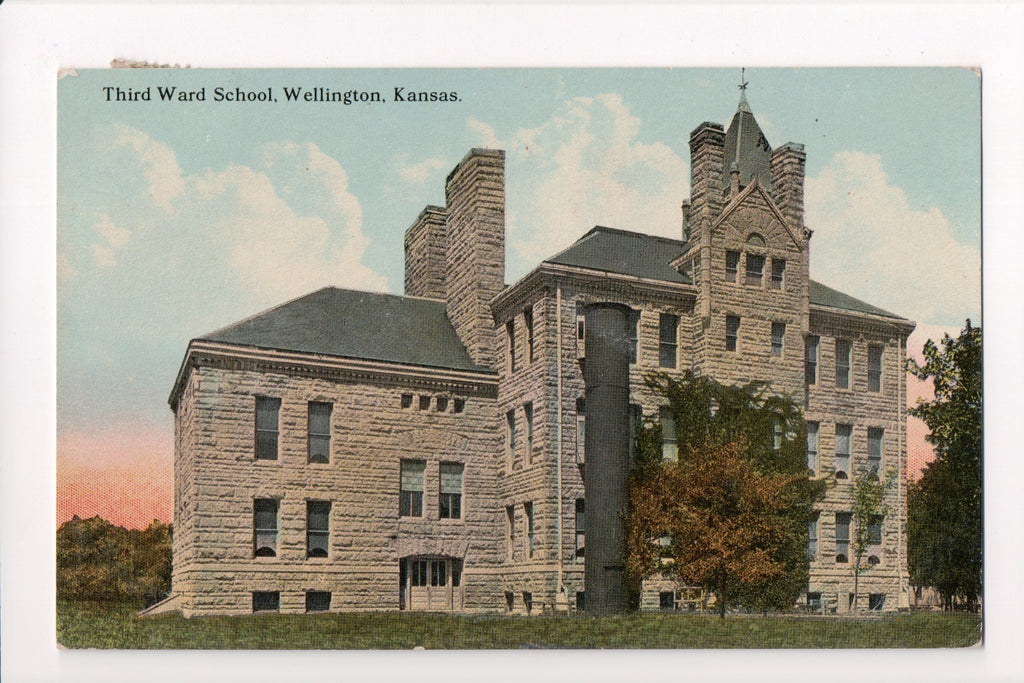 KS, WELLINGTON - Third Ward School, huge stack of sorts - C08018