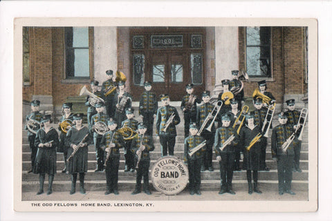 KY, Lexington - Odd Fellows Home Band, closeup of band members - C17745