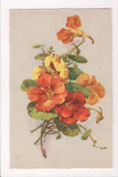 Greetings - Artist signed - Klein - yellow and orange flowers - w00203