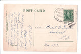 CA, LOS ANGELES - Spring Street, Store signs, trolly cars, etc postcard - L03012