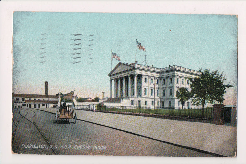 SC, CHARLESTON - US CUSTOM HOUSE with info - 1910 postcard - L03120