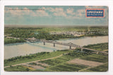 LA, Baton Rouge - BEV of steel bridge over Mississippi - A17037
