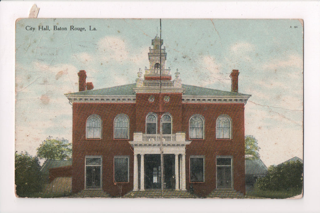 LA, Baton Rouge - City Hall - Z17001 - postcard **DAMAGED / AS IS**