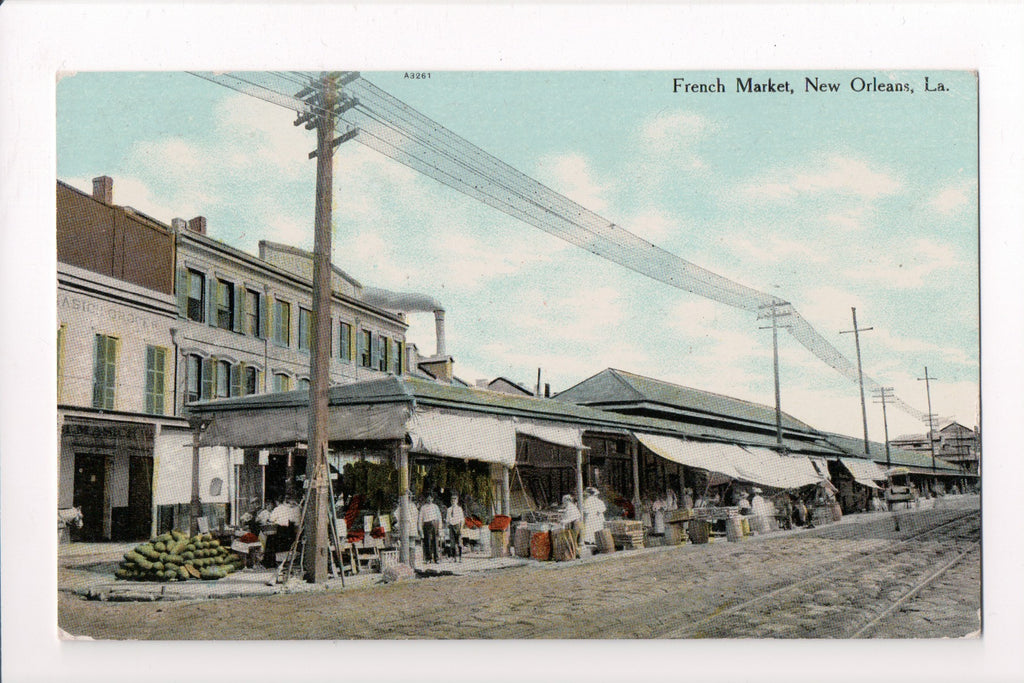 LA, New Orleans - French Market, watermelons postcard - A07067
