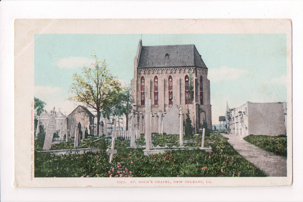 LA, New Orleans - St Rochs Chapel, cemetery postcard - A07193