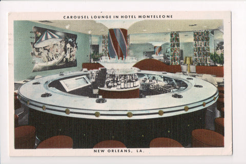 LA, New Orleans - Hotel Monteleone, Carousel Lounge @1956 postcard - A12047