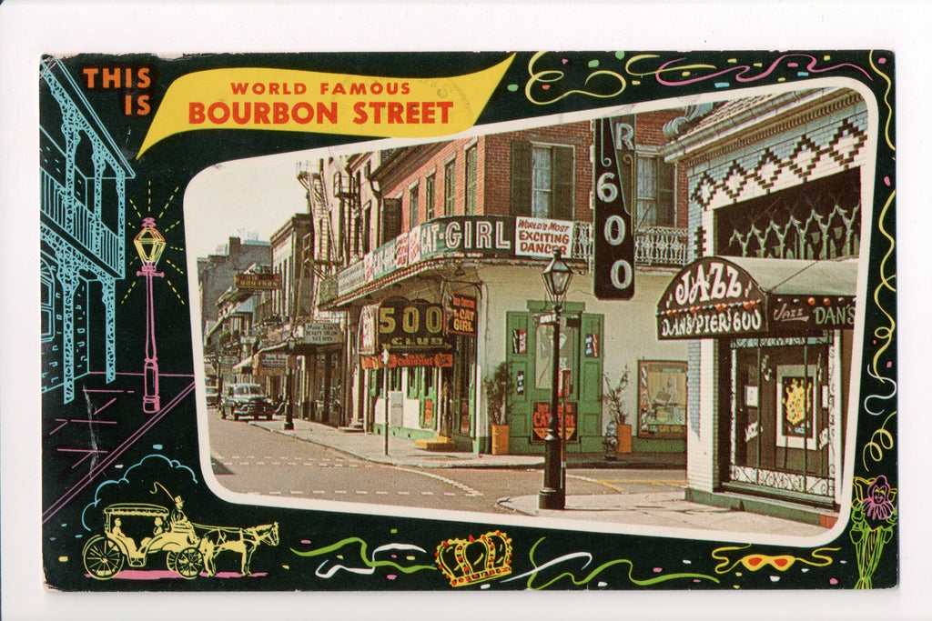 LA, NEW ORLEANS - Bourbon St, 500 club, Dans Per 600 - B06295