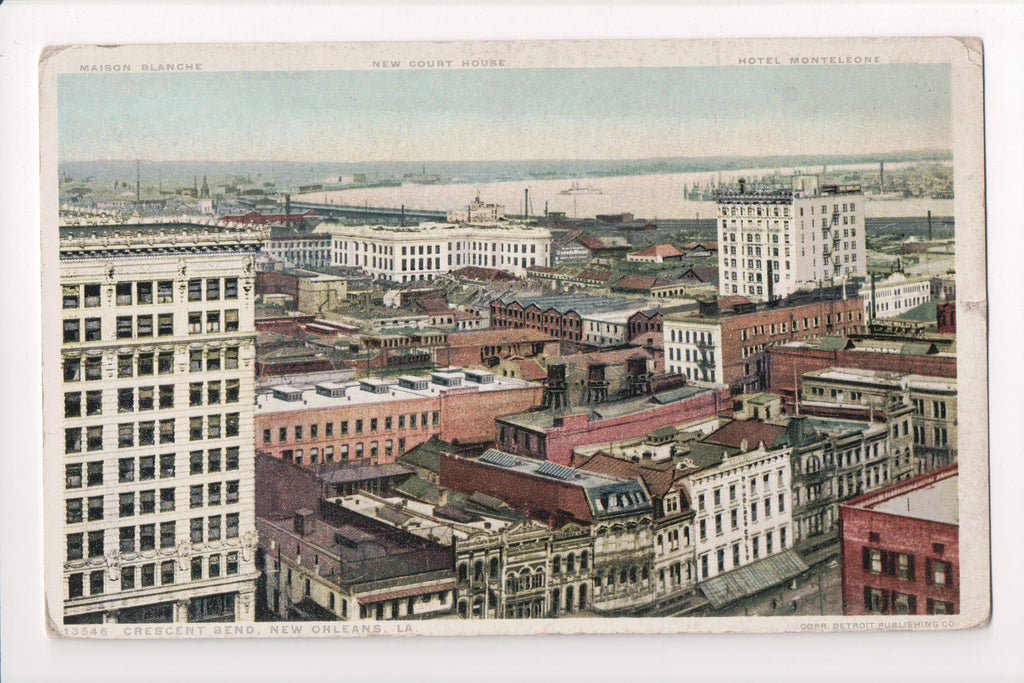 LA, New Orleans - Crescent Bend - Bird Eye View postcard - CP0165
