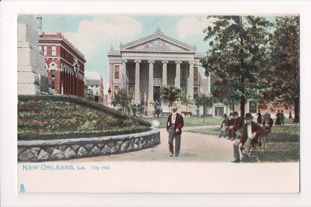 LA, NEW ORLEANS - City Hall, Park - Tuck postcard - CP0181