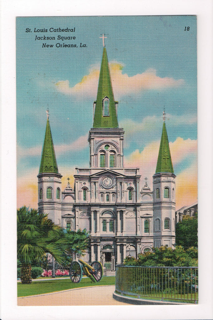 LA, New Orleans - St Louis Cathedral, Jackson Square, canon - w00538