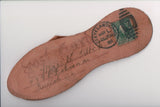 Leather Postcard - ACTUAL slipper with stuffed toe - @1907 - 800630