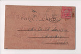 Leather Postcard - Pigs escaping its pen - @1907 W B Heal - F09294