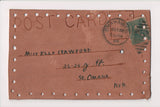 Leather Postcard - Keep your eye out (donkey eye punched out) - K03284