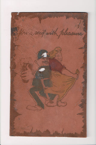 Leather (no postcard back) - YOURS RECEIVED WITH PLEASURE - VT0162