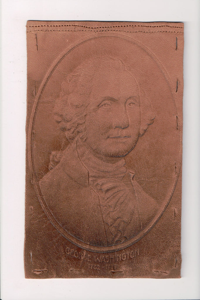 Leather Postcard - GEORGE WASHINGTON - MARBLE HEAD rec'd DPO cancel - cr0547