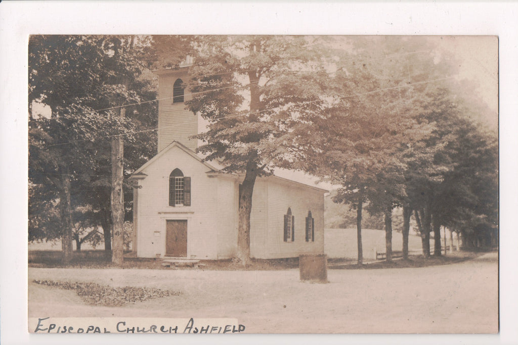 MA, ASHFIELD - Episcopal Church - Real Photo postcard RPPC - BP0008
