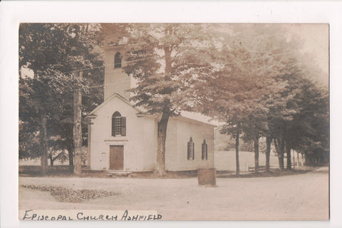 MA, Ashfield - Episcopal Church - Real Photo postcard RPPC - BP0008