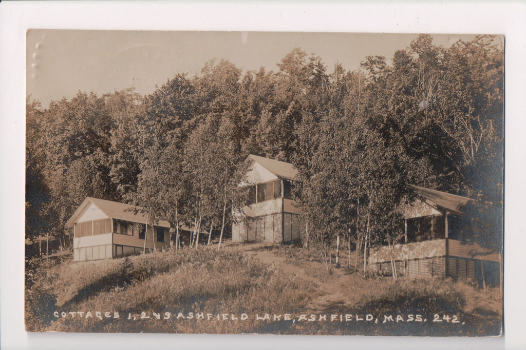 MA, Ashfield - Cottages 1, 2 and 3 - @1930 Real Photo Postcard RPPC - BP0011