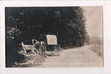 MA, Bernardston - Horse and Buggy at water station just off road - RPPC - BP0009