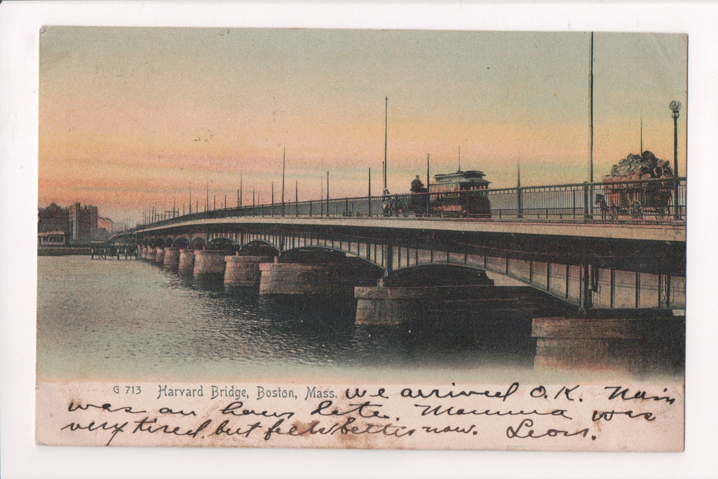 MA, Boston - Harvard Bridge - Wagon with wooden barrels - 700205