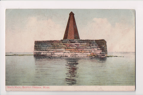 MA, Boston - Nixs Mate in Boston Harbor, vintage postcard - D18090