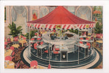 MA, Boston Copley Plaza interior - carousel BAR postcard - E05174