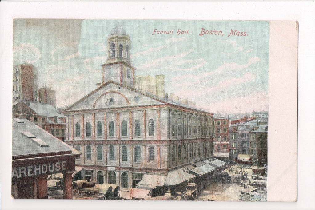 MA, Boston - Faneuil Hall - J03381 - postcard **DAMAGED / AS IS**