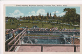 MA, Boston - Franklin Park, Elephants Bathing - ADDRESS YOUR MAIL logo - K06059