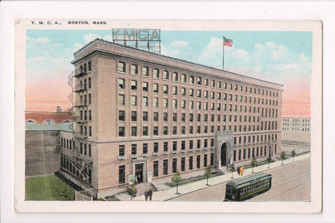 MA, BOSTON - YMCA - SOUTH POSTAL STATION box flag w/G - MB0338