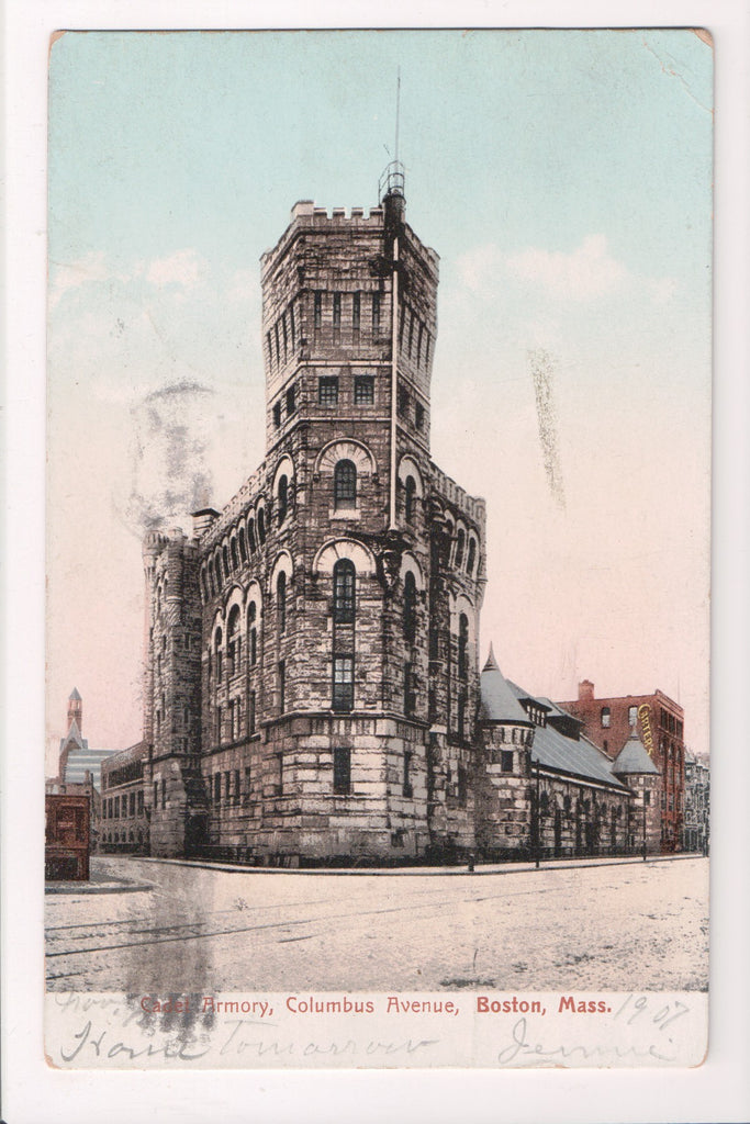 MA, Boston - Cadet Armory - ESSEX STREET STATION flag cancel - w01673