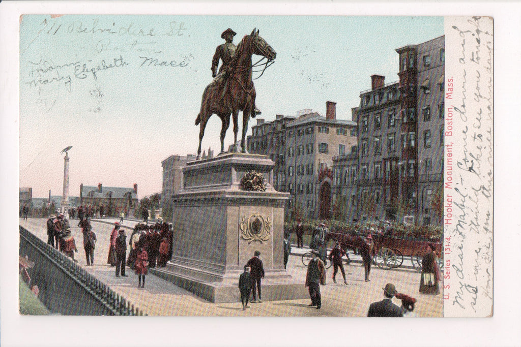 MA, Boston - Hooker Monument - FENWAY STATION flag killer - w04534