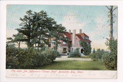 MA, Buzzards Bay - Joe Jeffersons (the late) residence CROWS NEST @1906 - EP0147