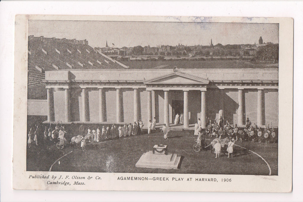 MA, CAMBRIDGE - Harvard - Agamemnon, Greek Play @1906 postcard - w03695