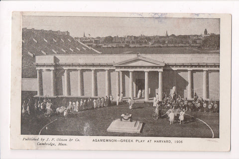 MA, Cambridge - Harvard - Agamemnon, Greek Play @1906 postcard - w03695