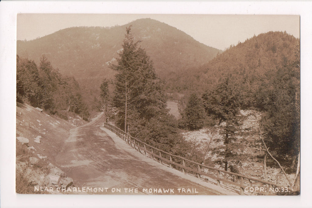 MA, Charlemont - near Charlemont on the Mohawk Trail - RPPC - B06706