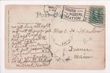 MA, CHARLESTOWN - Dry Dock - SOUTH POSTAL STATION flag cancel - w01244