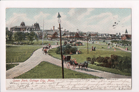MA, Cottage City - Ocean Park, vintage postcard @190_ - E05134