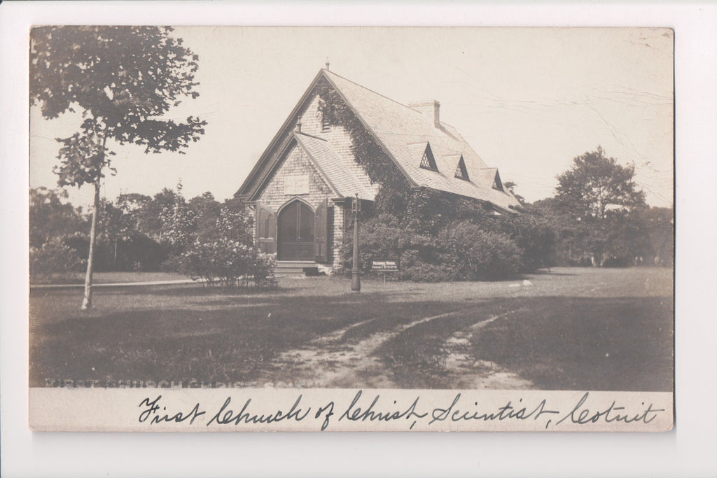 MA, COTUIT - First Church of Christ Scientist, RPPC postcard - B06702