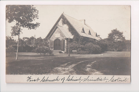 MA, Cotuit - First Church of Christ Scientist, RPPC postcard - B06702