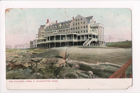 MA, East Gloucester - Colonial Arms - @1907 - A17439 - postcard **DAMAGED / AS I