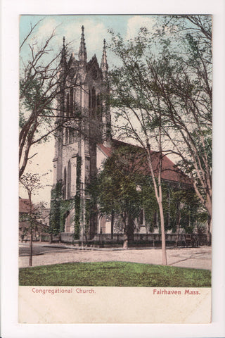 MA, Fairhaven - Congregational Church, vintage postcard - CP0031