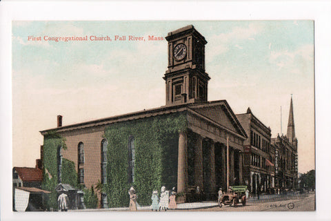 MA, Fall River - First Congregational Church, Sheedys, Browns - CP0145