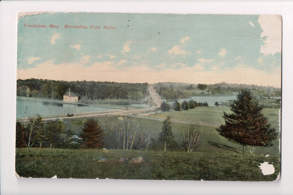 MA, Framingham - Metropolitan Water Works - Z17022 - postcard **DAMAGED / AS IS*